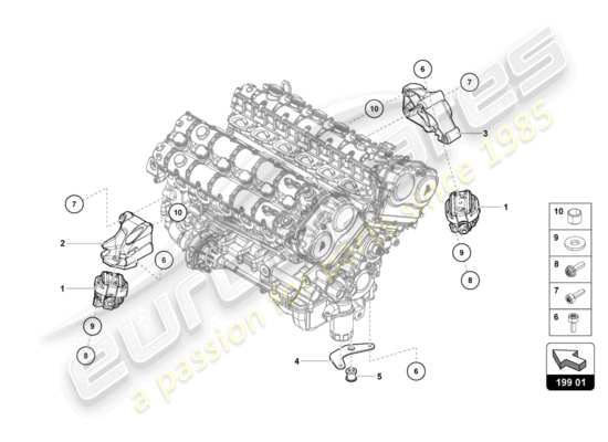 a part diagram from the lamborghini aventador lp770-4 svj parts catalogue