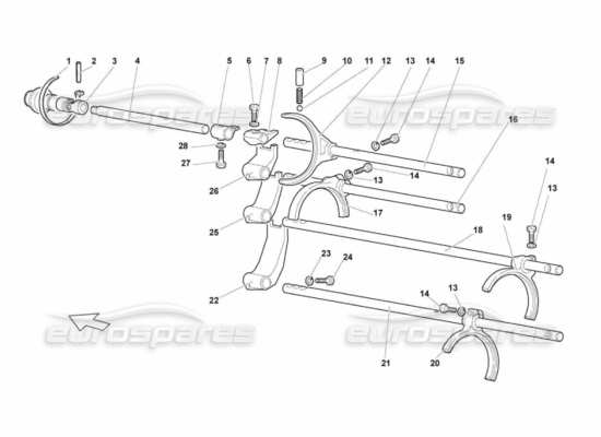 a part diagram from the lamborghini murcielago lp670 parts catalogue
