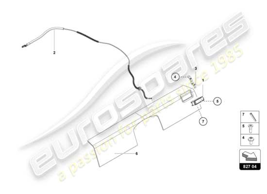 a part diagram from the lamborghini lp700-4 coupe (2017) parts catalogue
