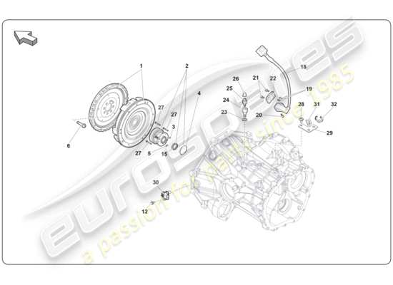 a part diagram from the lamborghini super trofeo (2009-2014) parts catalogue