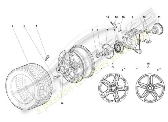 a part diagram from the lamborghini murcielago coupe (2006) parts catalogue