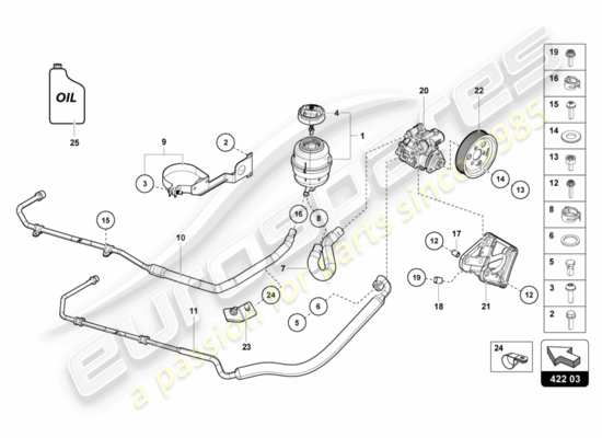 a part diagram from the lamborghini centenario parts catalogue