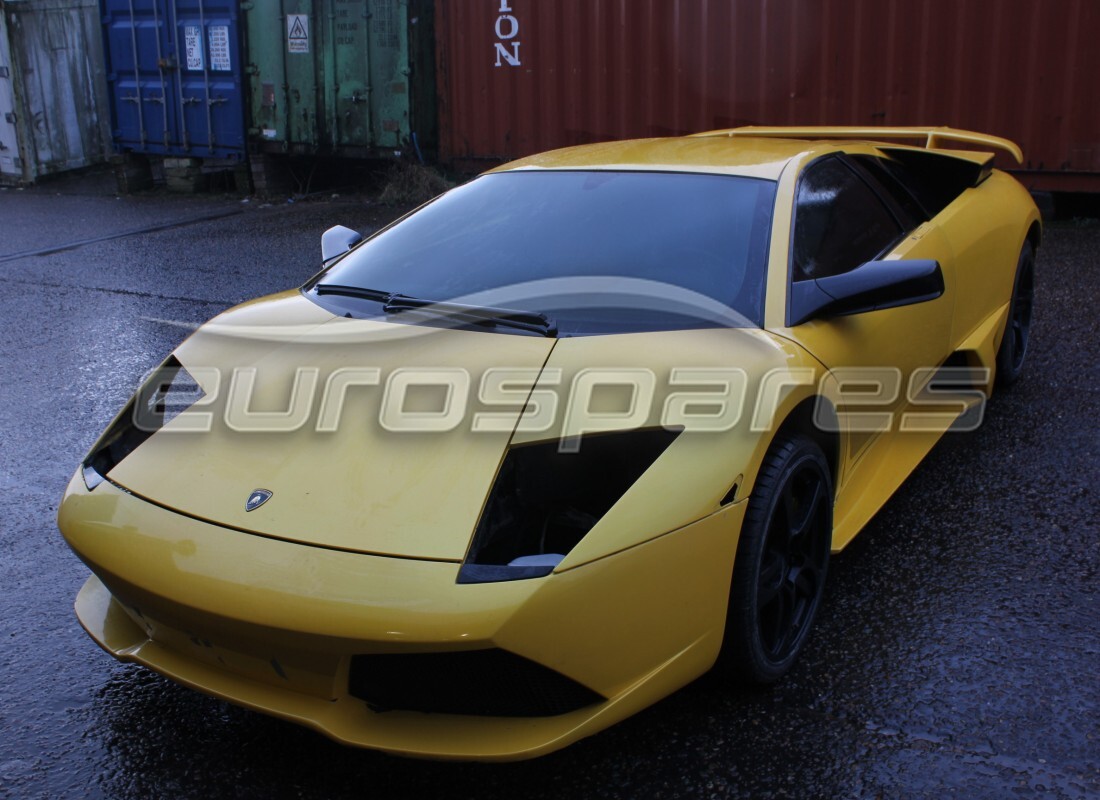 lamborghini lp640 coupe (2007) being prepared for dismantling at eurospares