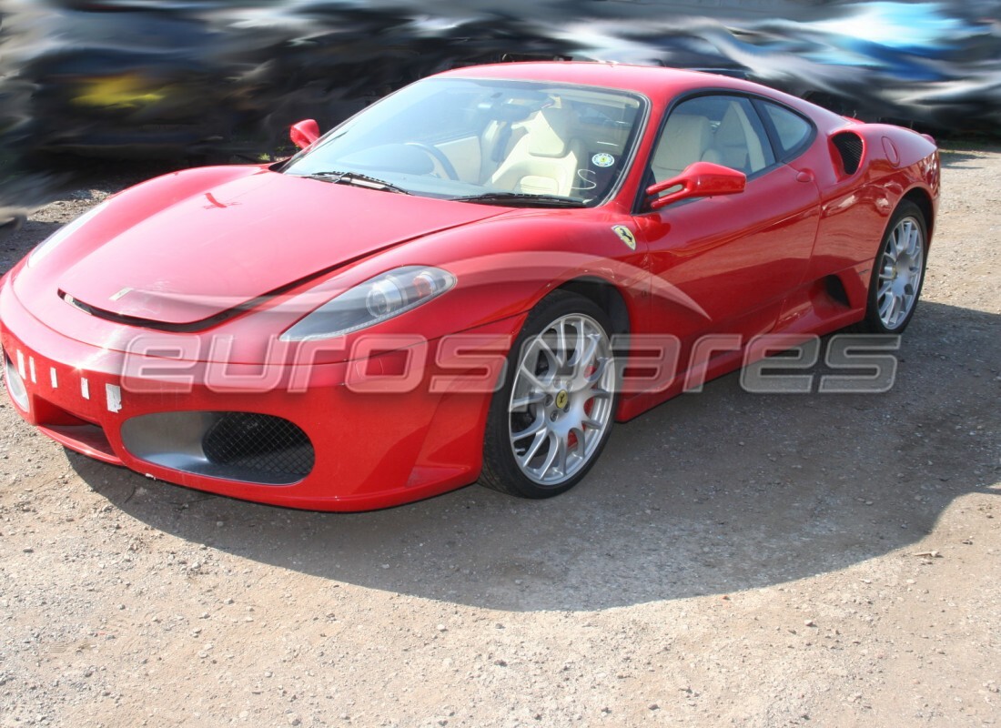ferrari f430 coupe (europe) being prepared for dismantling at eurospares