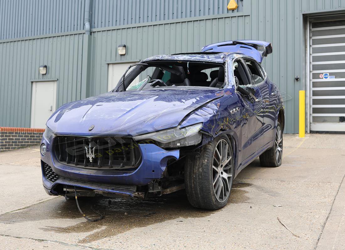 maserati levante (2017) being prepared for dismantling at eurospares