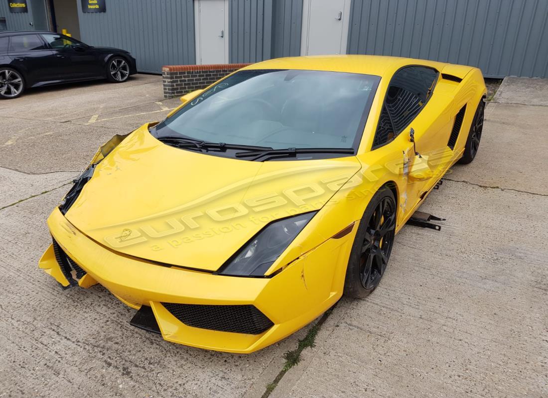 lamborghini lp550-2 coupe (2011) being prepared for dismantling at eurospares