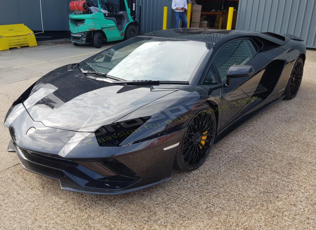 lamborghini lp740-4 s coupe (2018) being prepared for dismantling at eurospares