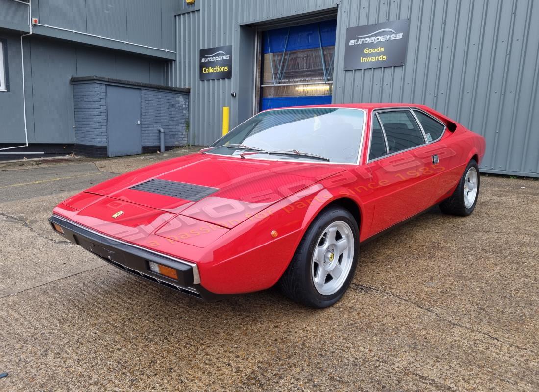 ferrari 308 gt4 dino (1979) being prepared for dismantling at eurospares