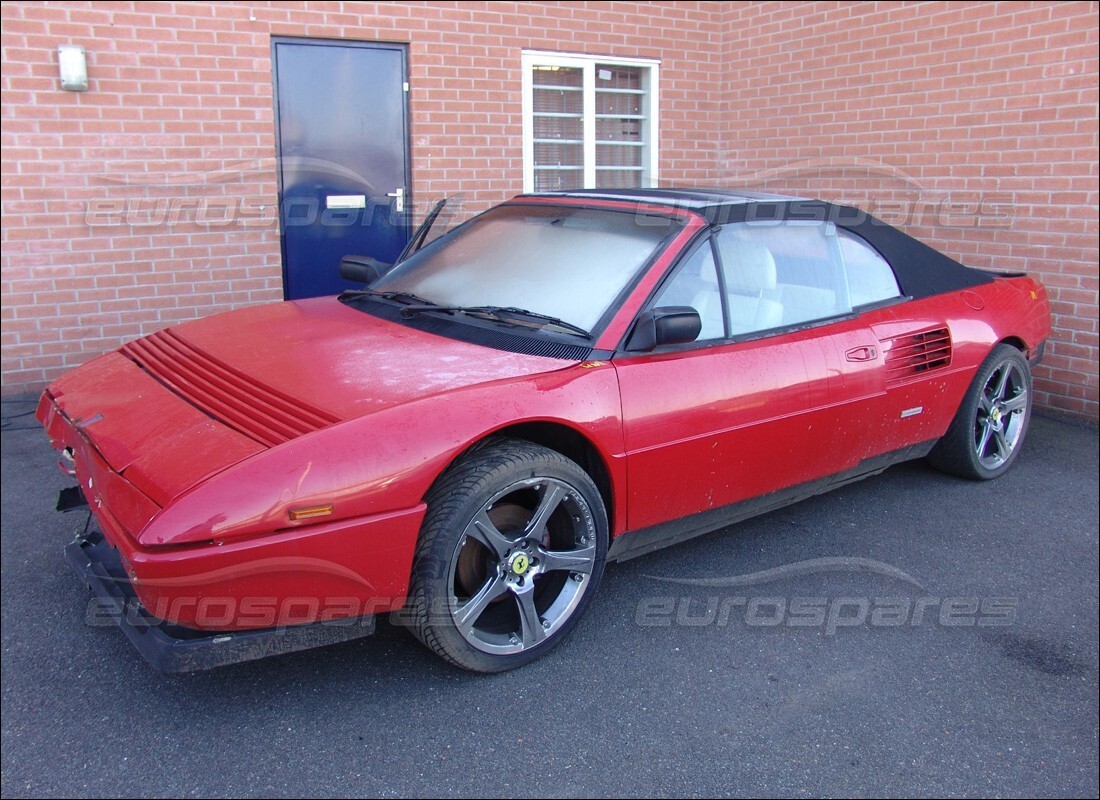 ferrari mondial 3.4 t coupe/cabrio being prepared for dismantling at eurospares