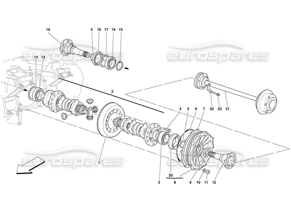 VIEW PARTS DIAGRAMS FROM THE FERRARI F50 PARTS CATALOGUE a part diagram from the ferrari f50 parts catalogue