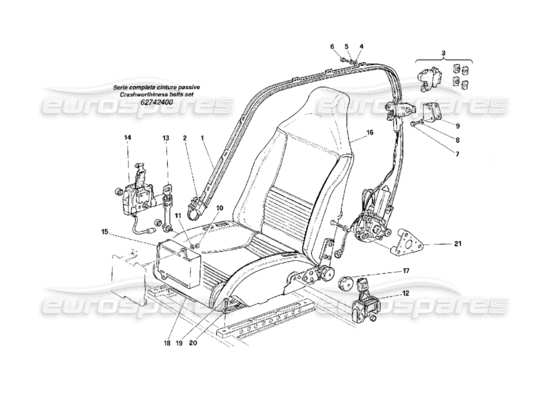 a part diagram from the ferrari f40 parts catalogue