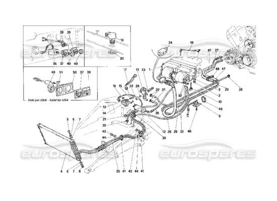 a part diagram from the ferrari f40 parts catalogue