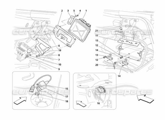 a part diagram from the maserati 4200 parts catalogue