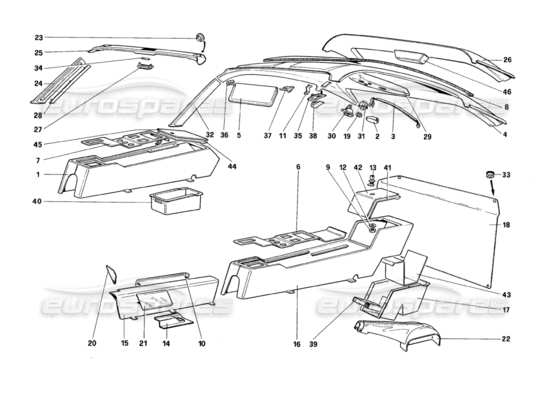 a part diagram from the ferrari 328 parts catalogue