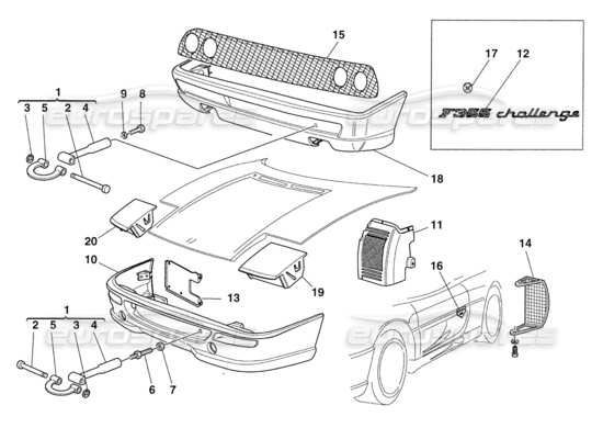 a part diagram from the ferrari 355 parts catalogue