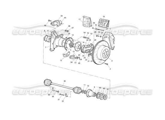 a part diagram from the maserati quattroporte (1996-2001) parts catalogue