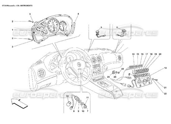 a part diagram from the ferrari 575 parts catalogue