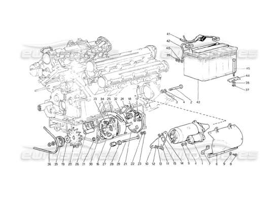 a part diagram from the ferrari 208 parts catalogue