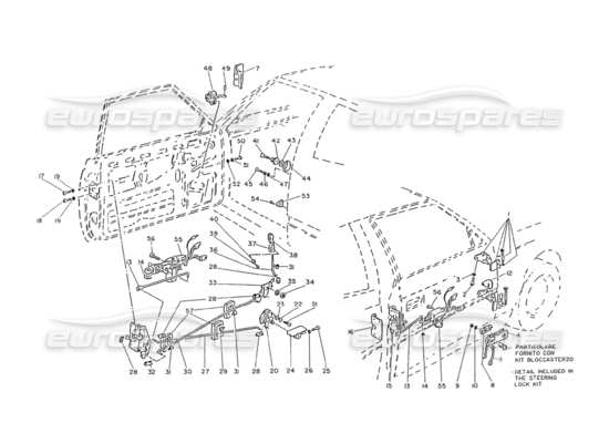 a part diagram from the maserati ghibli (1993-1995) parts catalogue