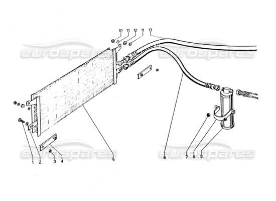 a part diagram from the lamborghini urraco parts catalogue