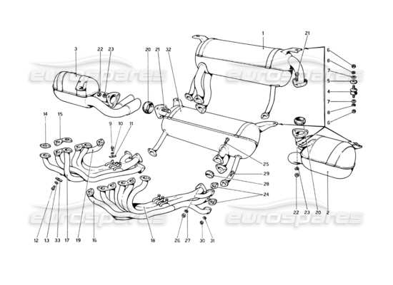 a part diagram from the ferrari 512 parts catalogue