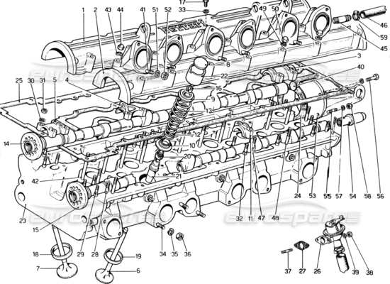 a part diagram from the ferrari 330 and 365 parts catalogue