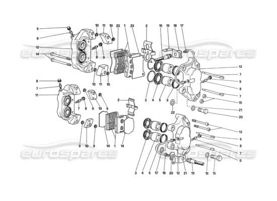 a part diagram from the ferrari 288 parts catalogue