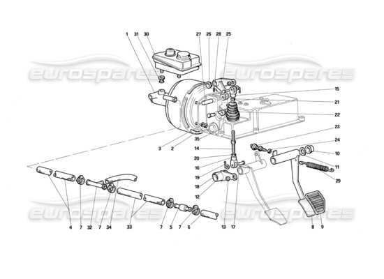 a part diagram from the ferrari testarossa parts catalogue