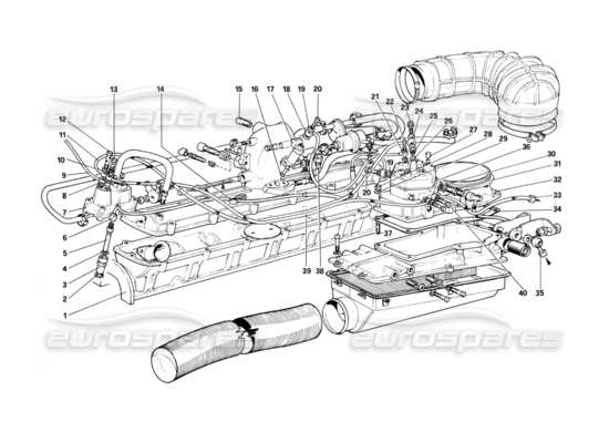 a part diagram from the ferrari 412 parts catalogue