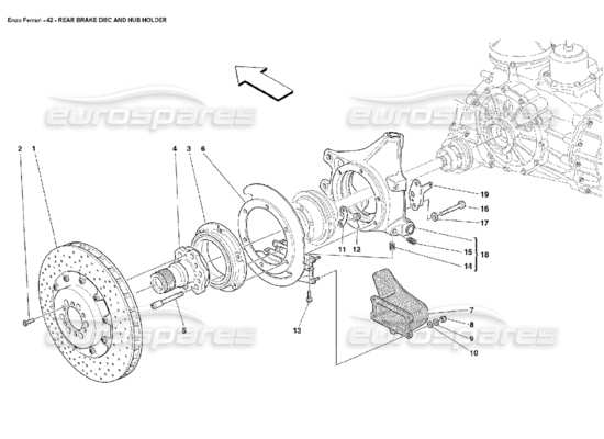 a part diagram from the ferrari enzo parts catalogue