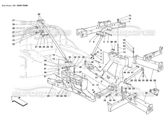 a part diagram from the ferrari enzo parts catalogue