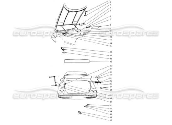 a part diagram from the ferrari 330 and 365 parts catalogue