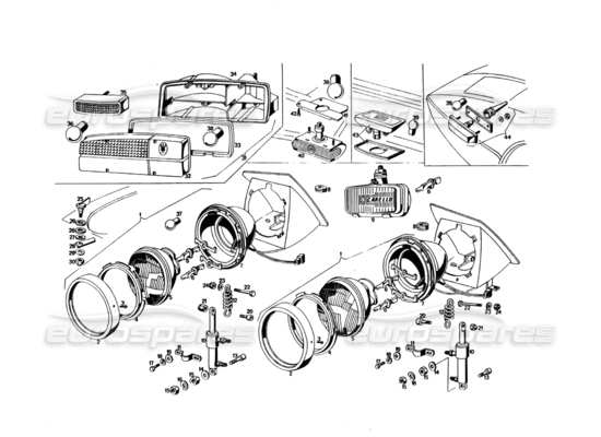 a part diagram from the maserati bora parts catalogue