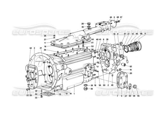 a part diagram from the ferrari 412 parts catalogue