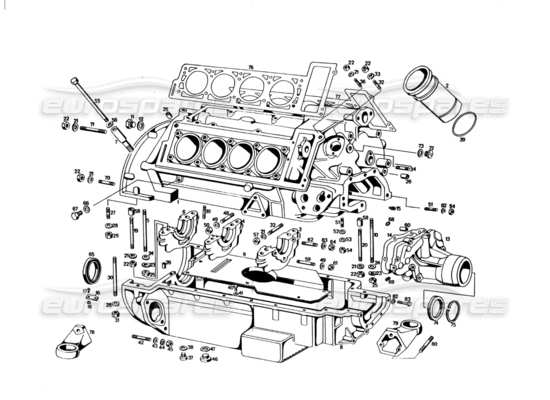 a part diagram from the maserati bora parts catalogue