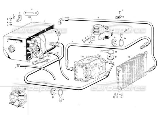 a part diagram from the maserati mistral parts catalogue