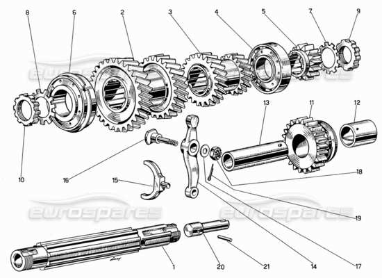 a part diagram from the ferrari 330 and 365 parts catalogue