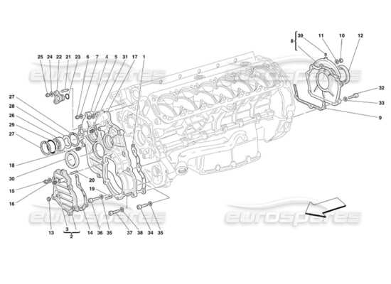 a part diagram from the ferrari 575 parts catalogue