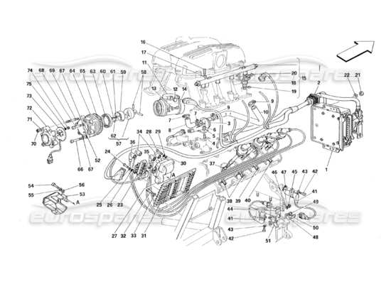 a part diagram from the ferrari 348 parts catalogue