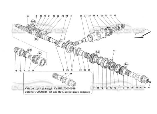 a part diagram from the ferrari 348 parts catalogue