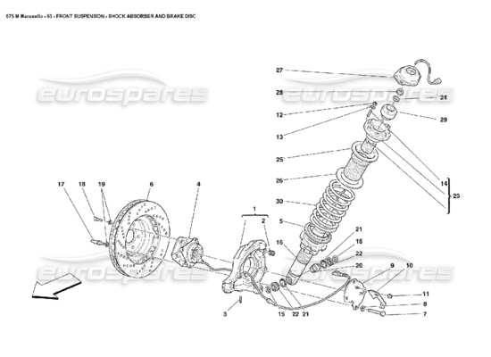 a part diagram from the ferrari 575 parts catalogue