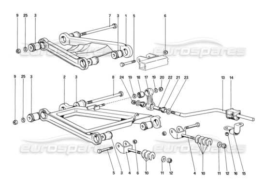 a part diagram from the ferrari 328 parts catalogue
