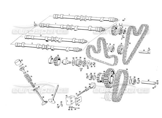 a part diagram from the maserati ghibli (1967-1973) parts catalogue