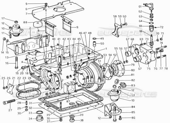 a part diagram from the ferrari 206 parts catalogue