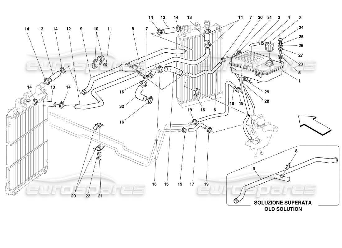 VIEW PARTS DIAGRAMS FROM THE FERRARI 355 PARTS CATALOGUE a part diagram from the ferrari 355 parts catalogue