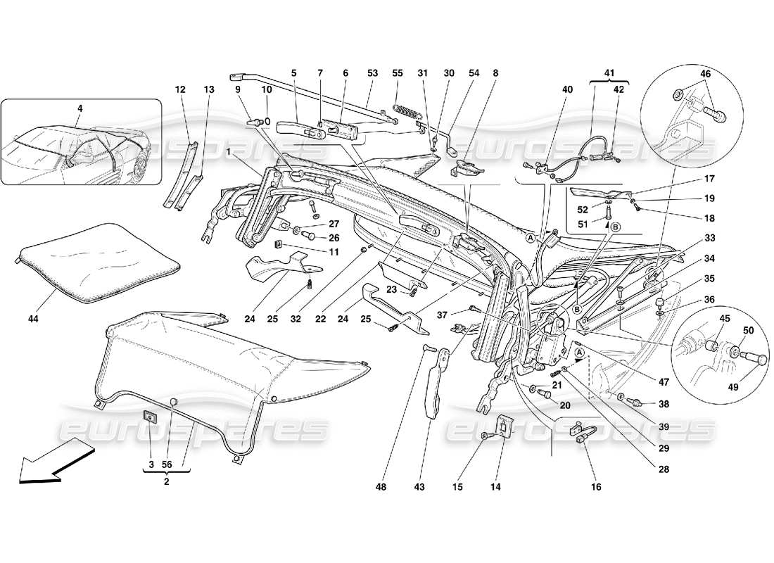 VIEW PARTS DIAGRAMS FROM THE FERRARI 355 PARTS CATALOGUE a part diagram from the ferrari 355 parts catalogue