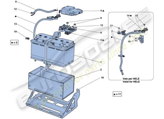 a part diagram from the ferrari california parts catalogue