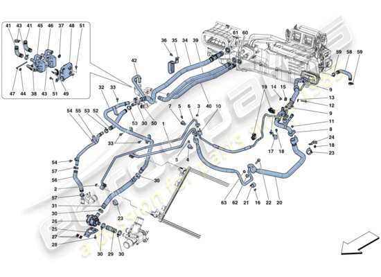 a part diagram from the ferrari 812 parts catalogue