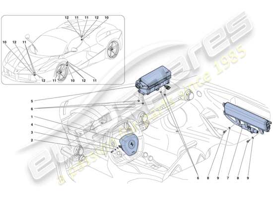 a part diagram from the ferrari laferrari parts catalogue