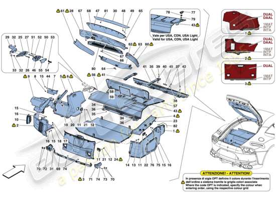 a part diagram from the ferrari 812 parts catalogue